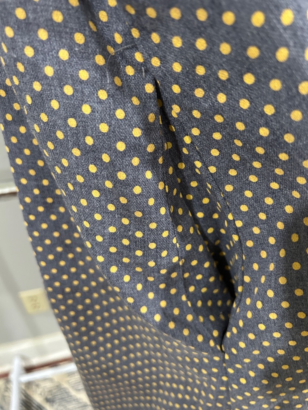 Umgee Gray Spaghetti Strap Polka Dot Button-Front Mini Dress - Picture 7 of 10